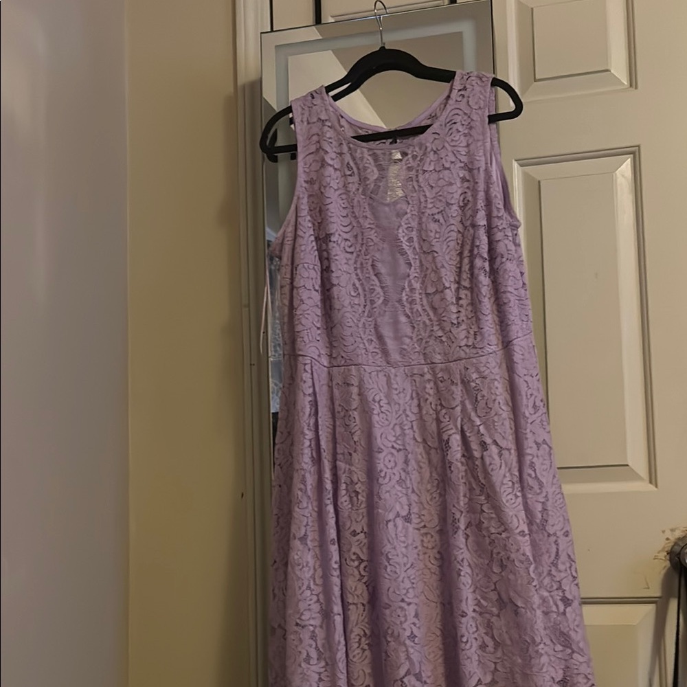 Elegant Lavender Lace Dress